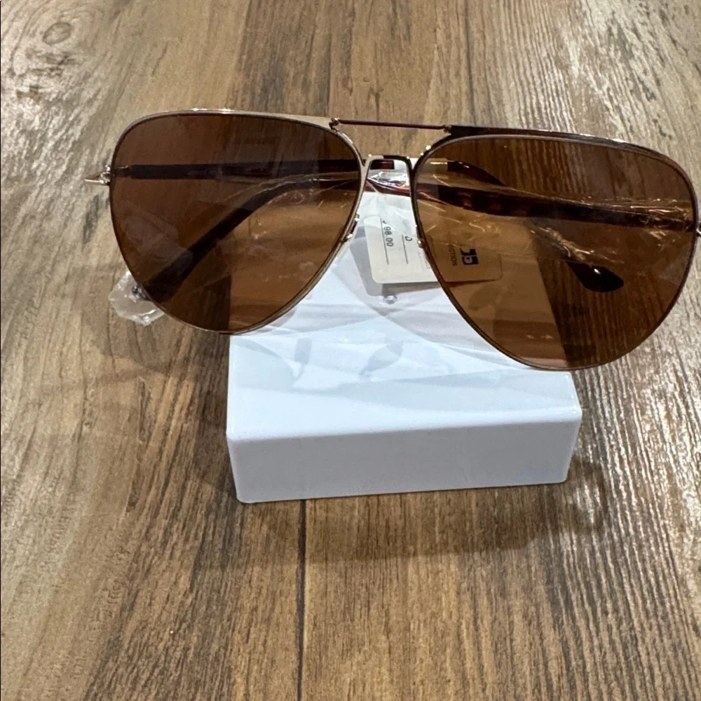 Brown Aviator Sunglasses
